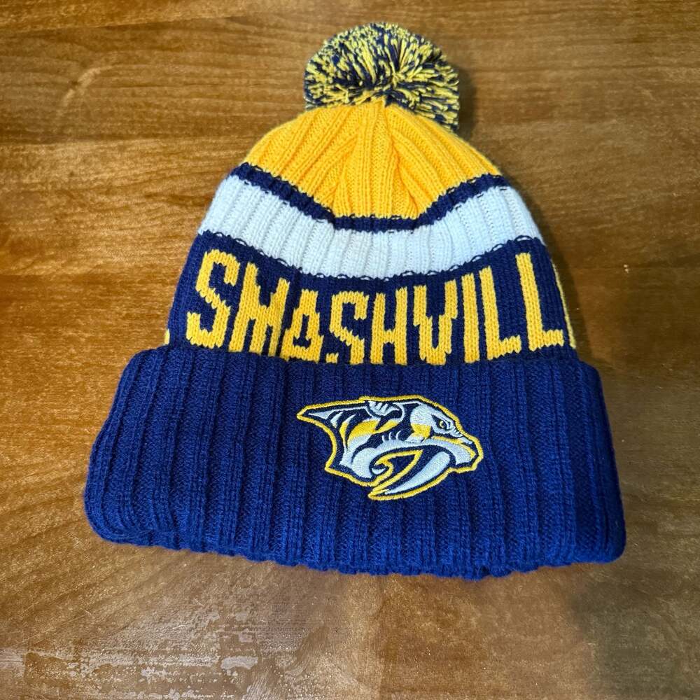 Nashville Predators Smashville Retro Pom Knit Hat Beanie